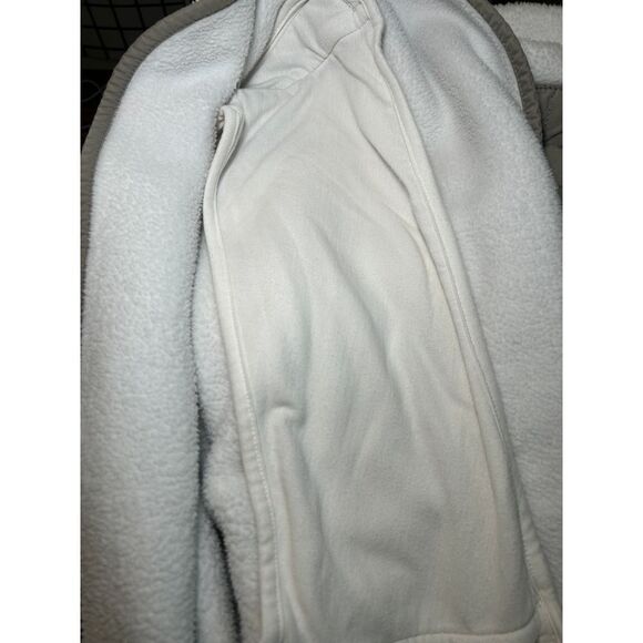 Abercrombie & Fitch Asymmetrical Snap-Up‎ Fleece, Ivory/Beige, Size Medium - Picture 4 of 9